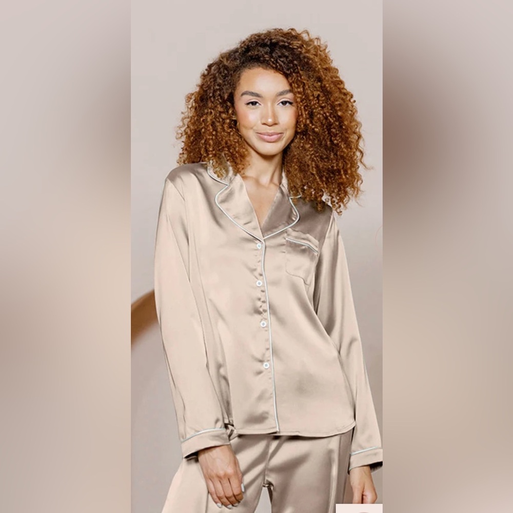 Revelry Daybreak Long Sleeve Satin Top